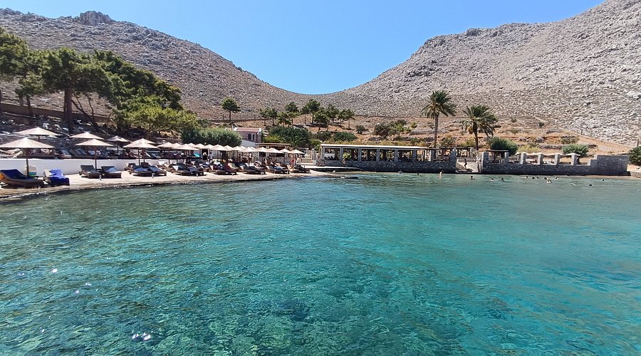 Agia Marina Beach in Symi Greece